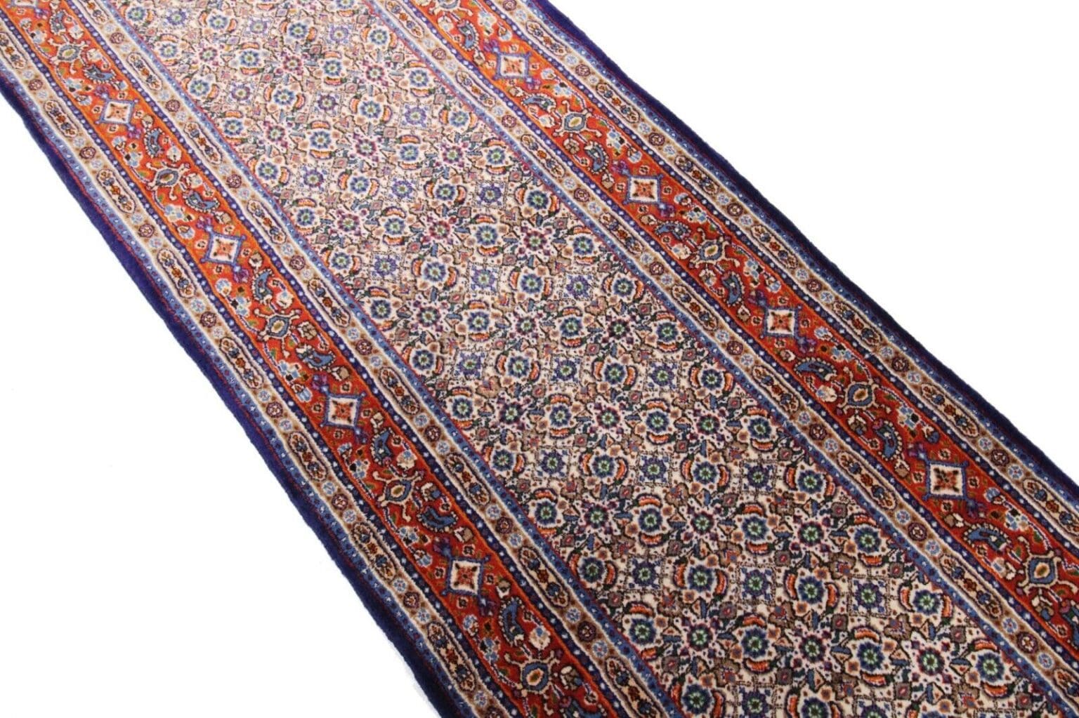 Perserteppich Moud 380 x 78 cm Wolle handgeknüpft