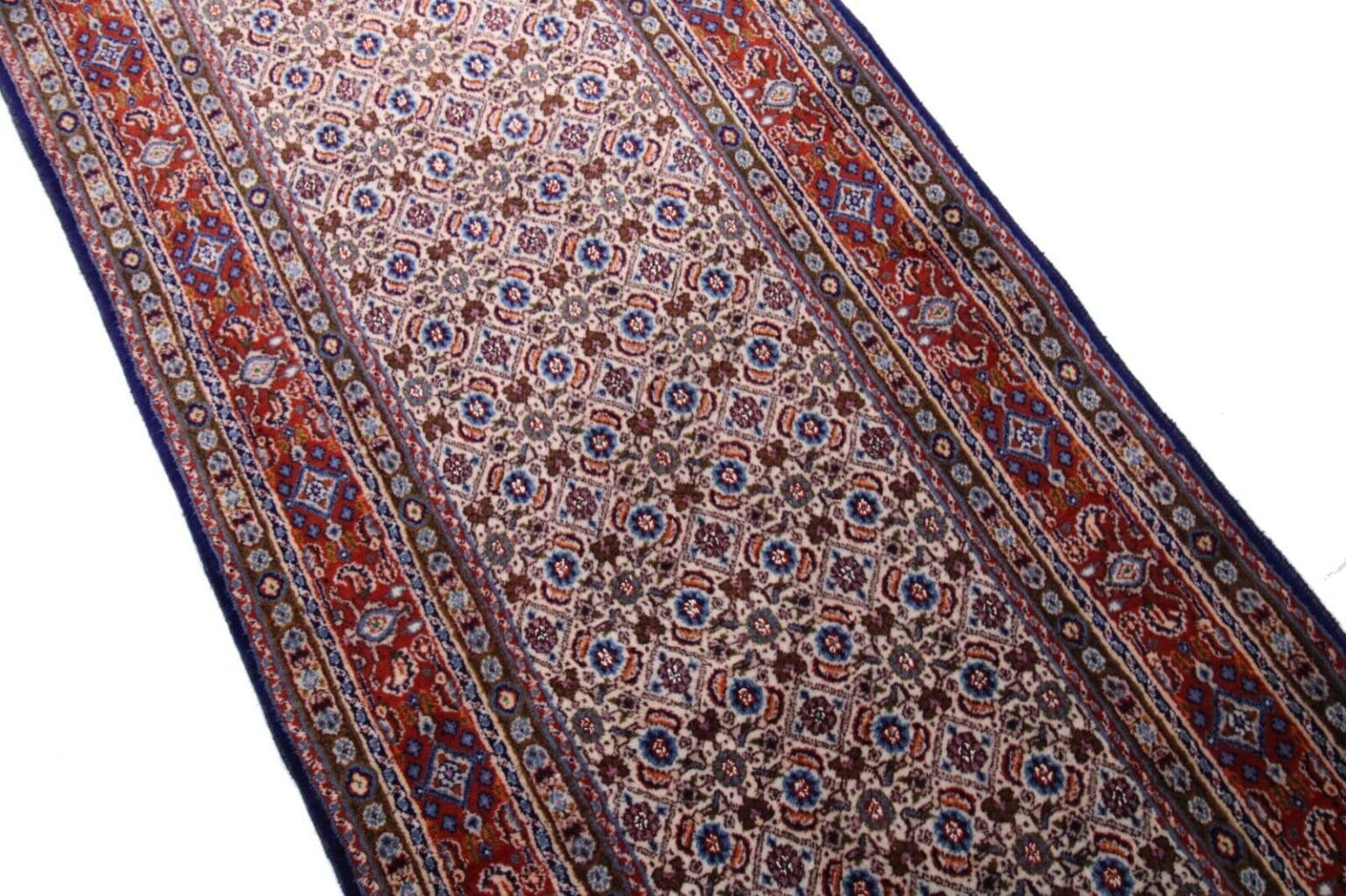 Perserteppich Moud 280 x 76 cm Wolle handgeknüpft