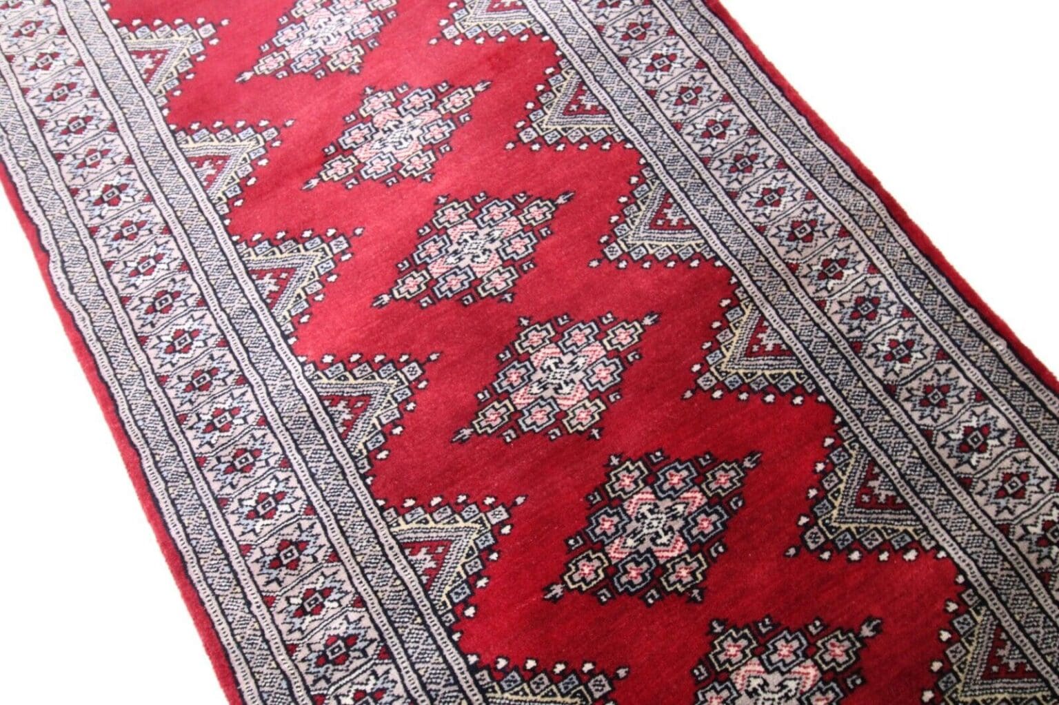 Orientteppich Pakistan 242 x 80 cm Wolle handgeknüpft