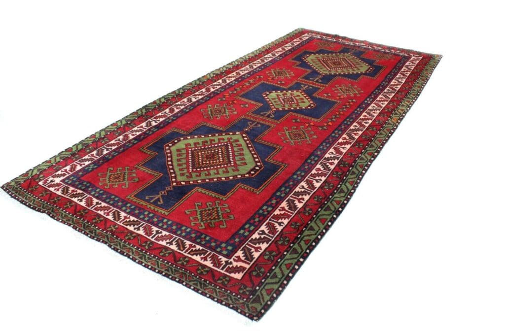 Perserteppich Hamedan 364 x 166 cm Wolle handgeknüpft