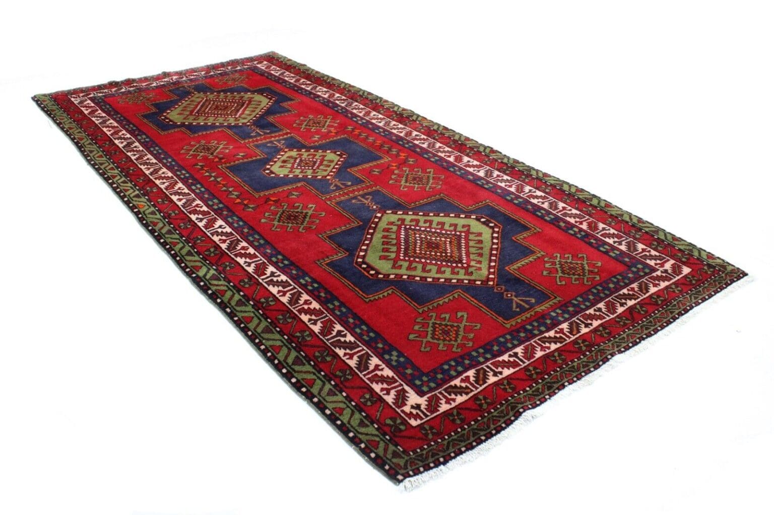 Perserteppich Hamedan 364 x 166 cm Wolle handgeknüpft