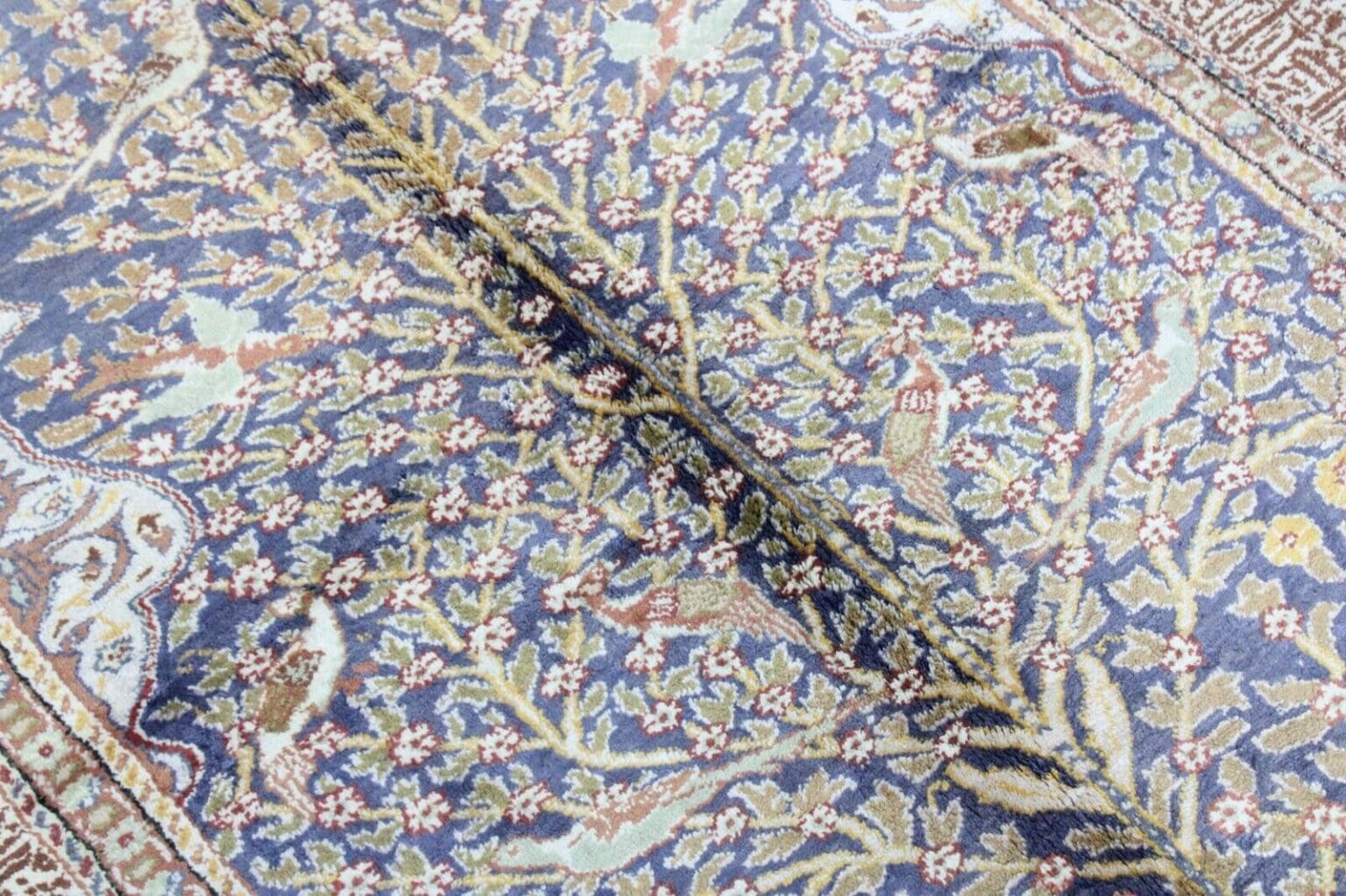Orientteppich Kashmir 178 x 118 cm Seide handgeknüpft