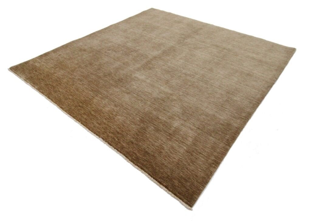 einfarbiger-perserteppich-251x245-cm-handgeknupft-top-zustand-1 Orientteppich Indien 251 x 245 cm Wolle handgeknüpft