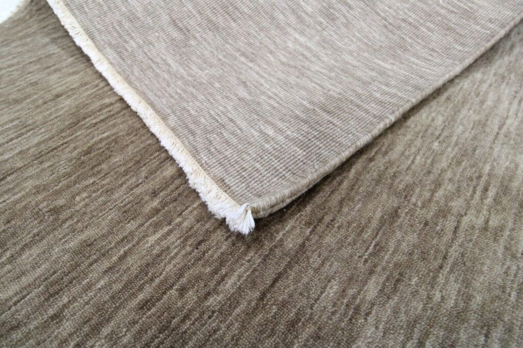 einfarbiger-perserteppich-251x245-cm-handgeknupft-top-zustand-4 Orientteppich Indien 251 x 245 cm Wolle handgeknüpft