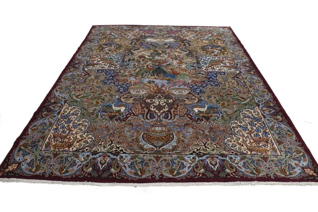 original-perserteppich-kashmar-393x312-cm-neuwertig-handgeknupft-2 Perserteppich Kashmar 393 x 312 cm Wolle handgeknüpft
