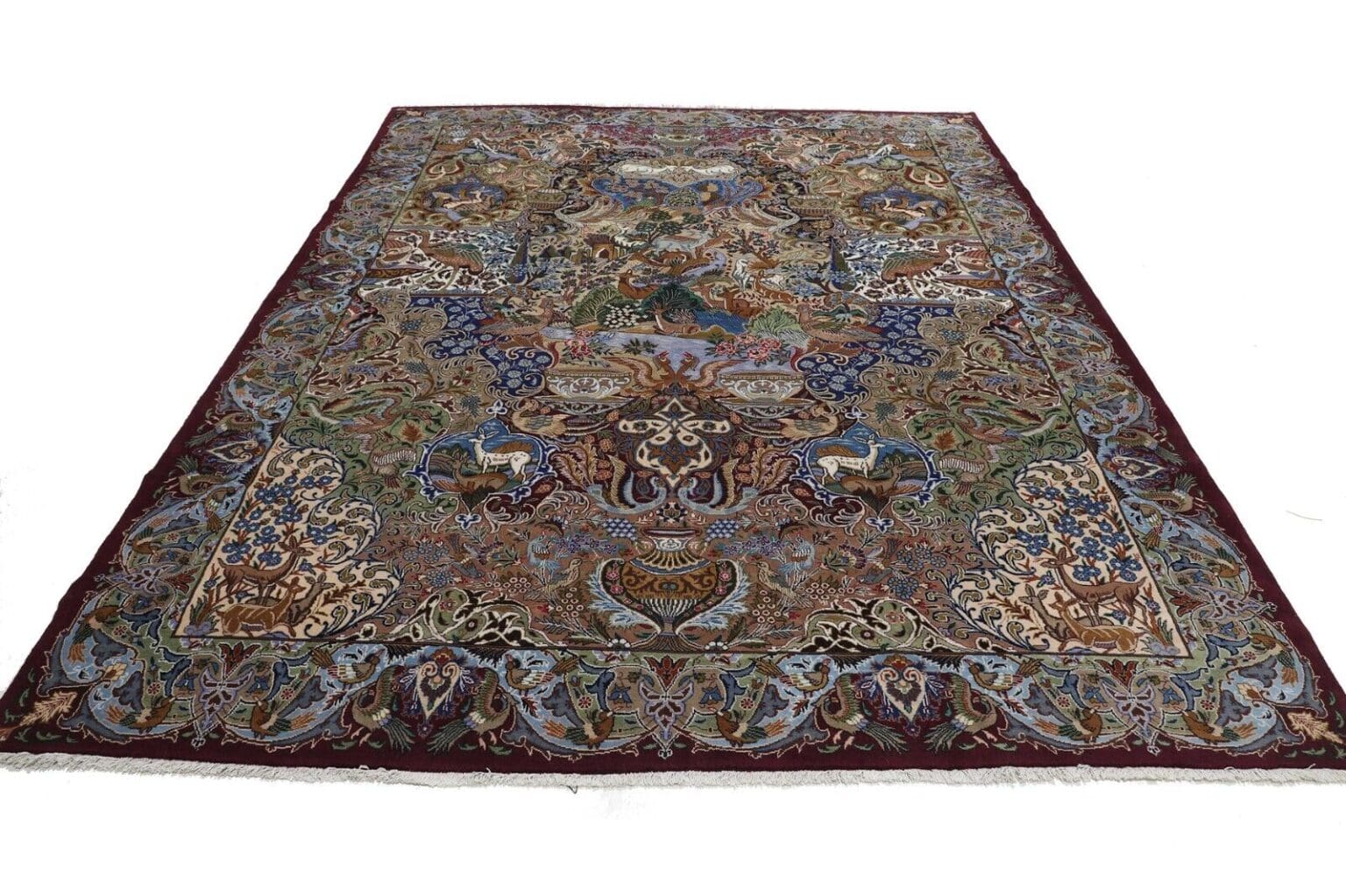 original-perserteppich-kashmar-393x312-cm-neuwertig-handgeknupft-2 Perserteppich Kashmar 393 x 312 cm Wolle handgeknüpft