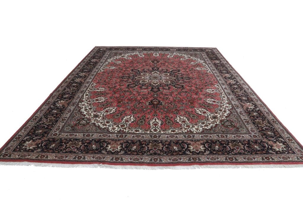 handgeknupfter-perserteppich-tabriz-390x300-cm-40-raj-top-zustand-2 Perserteppich Tabriz 390 x 300 cm Wolle handgeknüpft