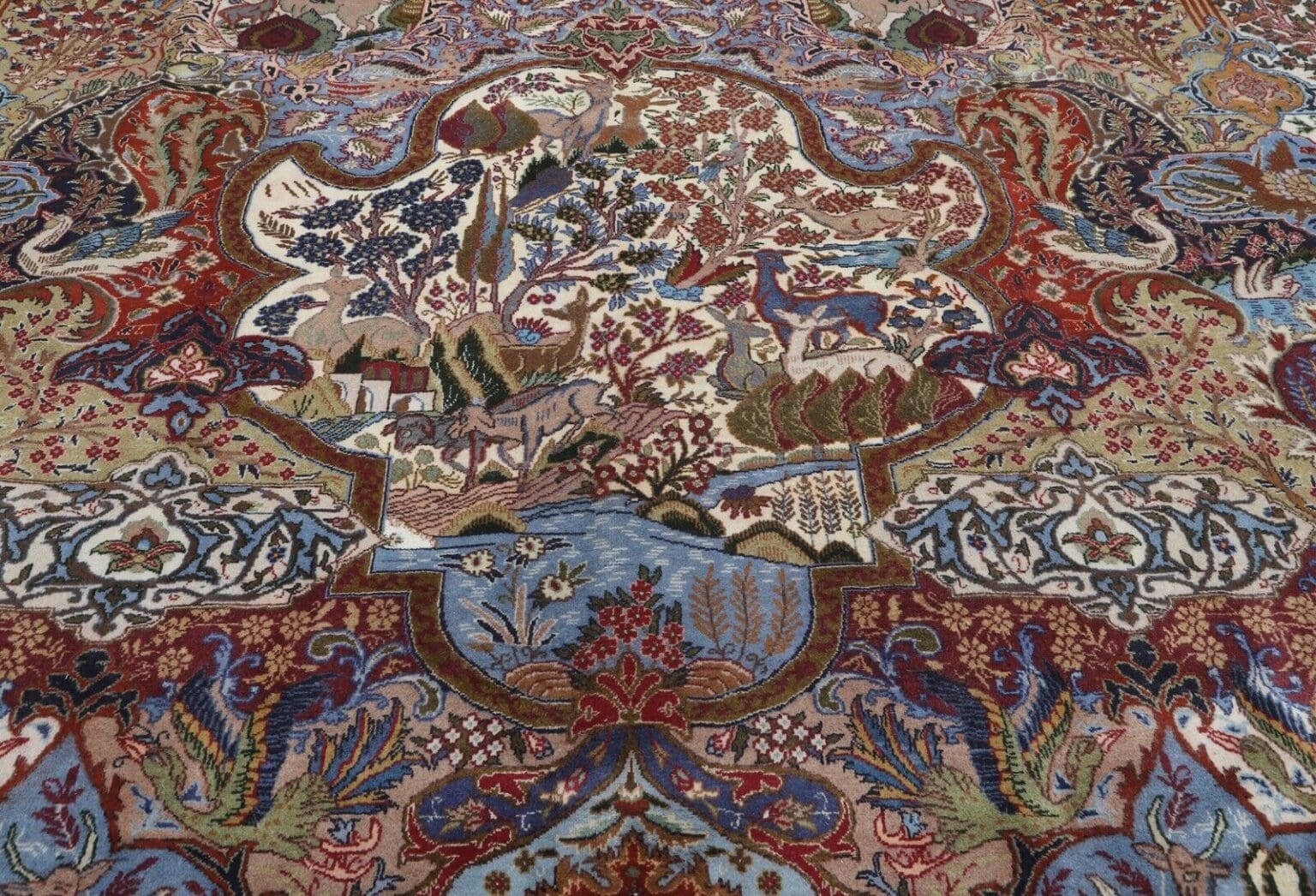 original-perserteppich-kashmar-395x298-cm-handgeknupft-orientalisch-5 Perserteppich Kashmar 395 x 298 cm Wolle handgeknüpft