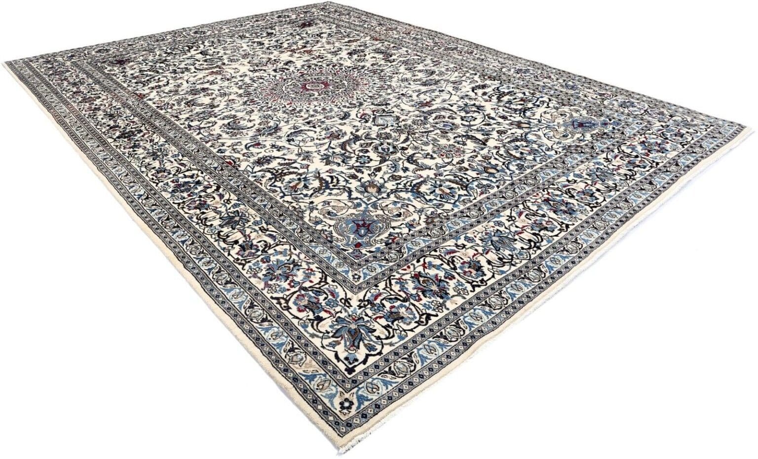 Perserteppich Nain 390 x 297 cm Seide handgeknüpft