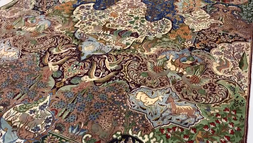 Perserteppich Kashmar 389 x 296 cm Wolle handgeknüpft