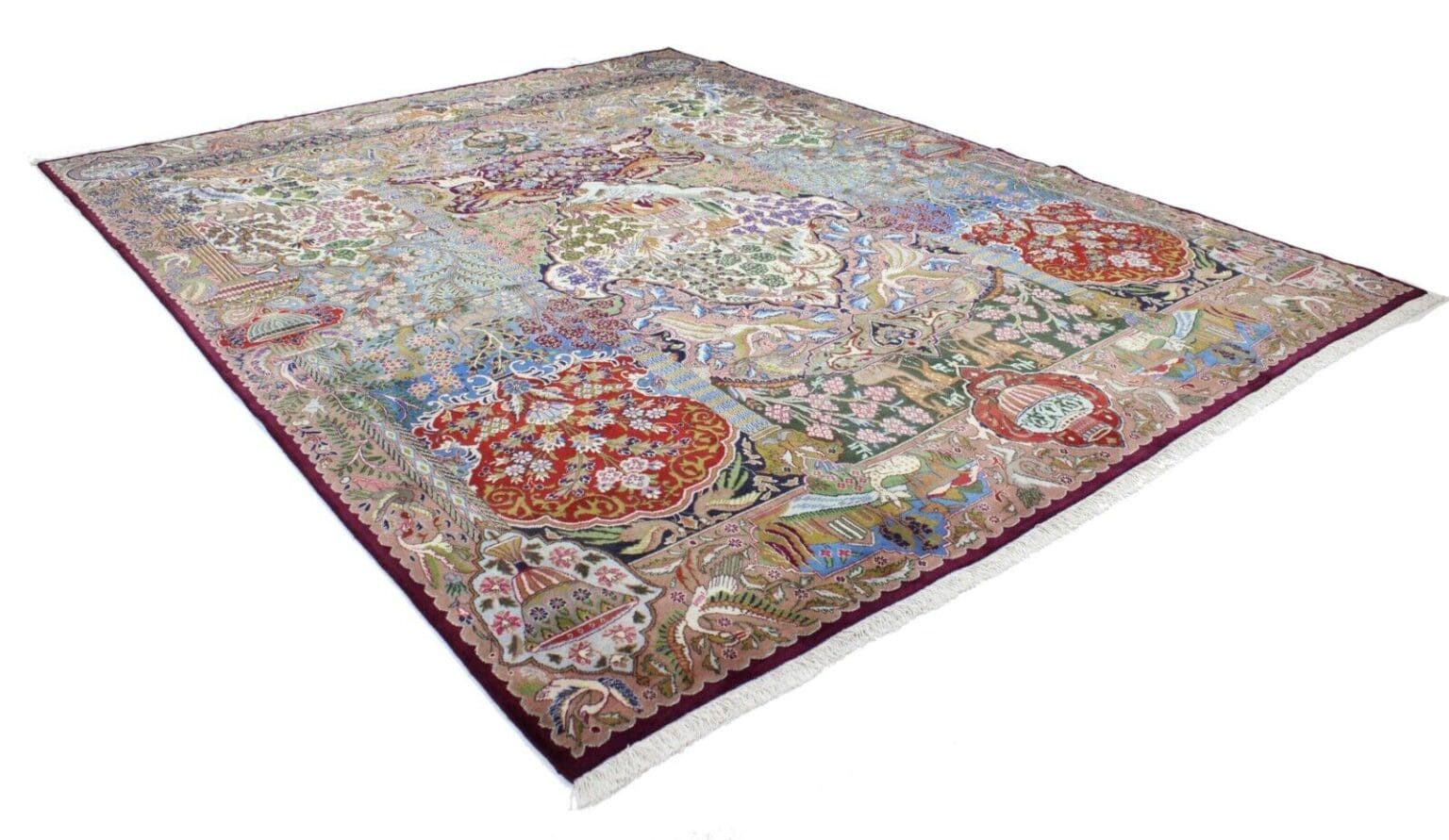Perserteppich Kashmar 384 x 302 cm Wolle handgeknüpft