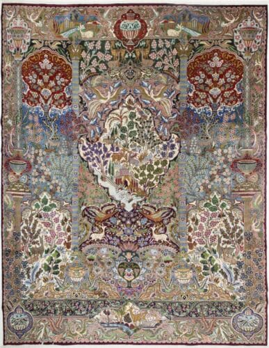 Perserteppich Kashmar 384 x 302 cm Wolle handgeknüpft