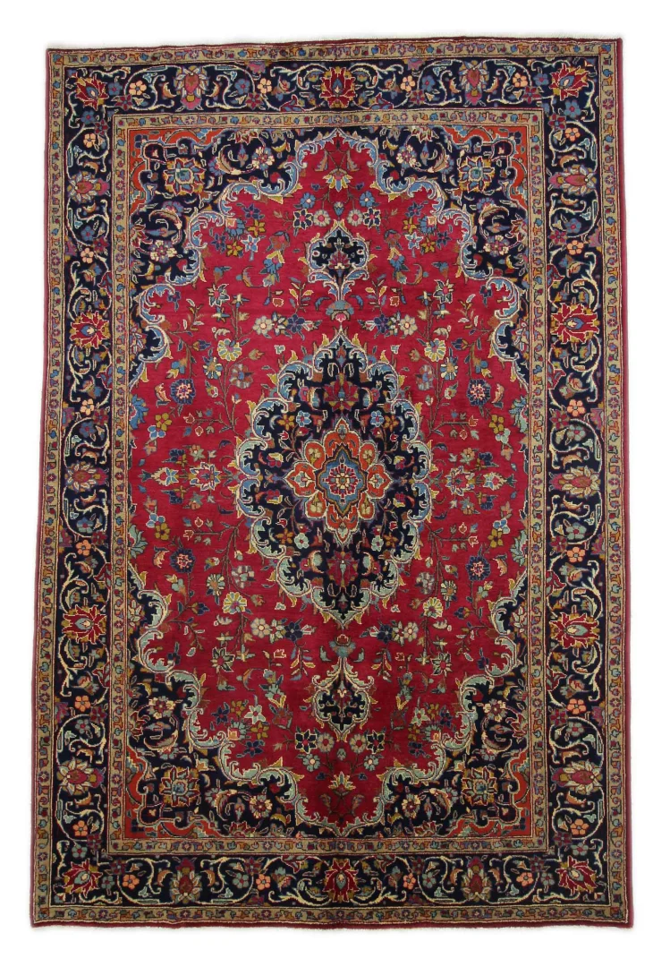maschhad-orientteppich-297x198-cm-250000-knoten-florales-muster-handgeknupft Perserteppich Maschhad 297 x 198 cm handgeknüpft