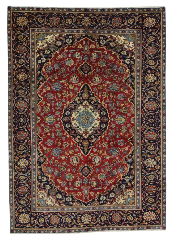 Perserteppich Keshan 273 x 195 cm Wolle handgeknüpft