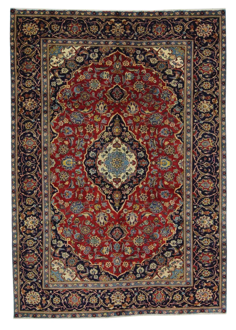 Perserteppich Keshan 273 x 195 cm Wolle handgeknüpft