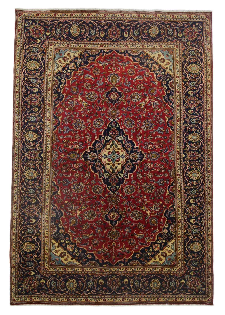 Perserteppich Keshan 283 x 193 cm Wolle handgeknüpft