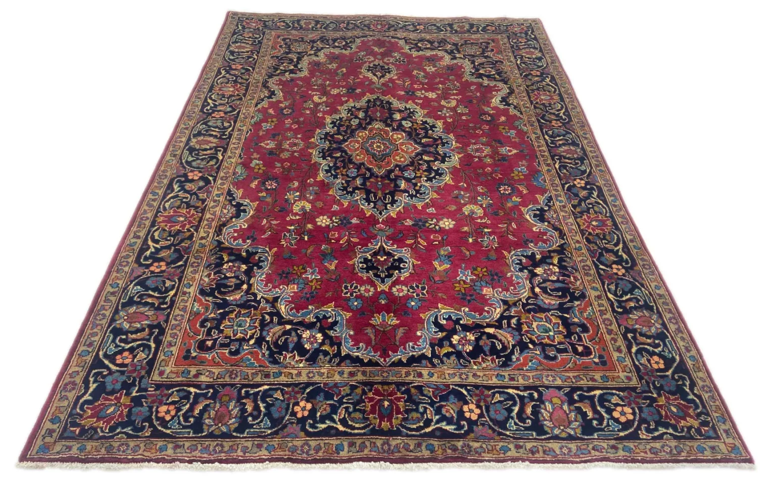 maschhad-orientteppich-297x198-cm-250000-knoten-florales-muster-handgeknupft-1 Perserteppich Maschhad 297 x 198 cm handgeknüpft