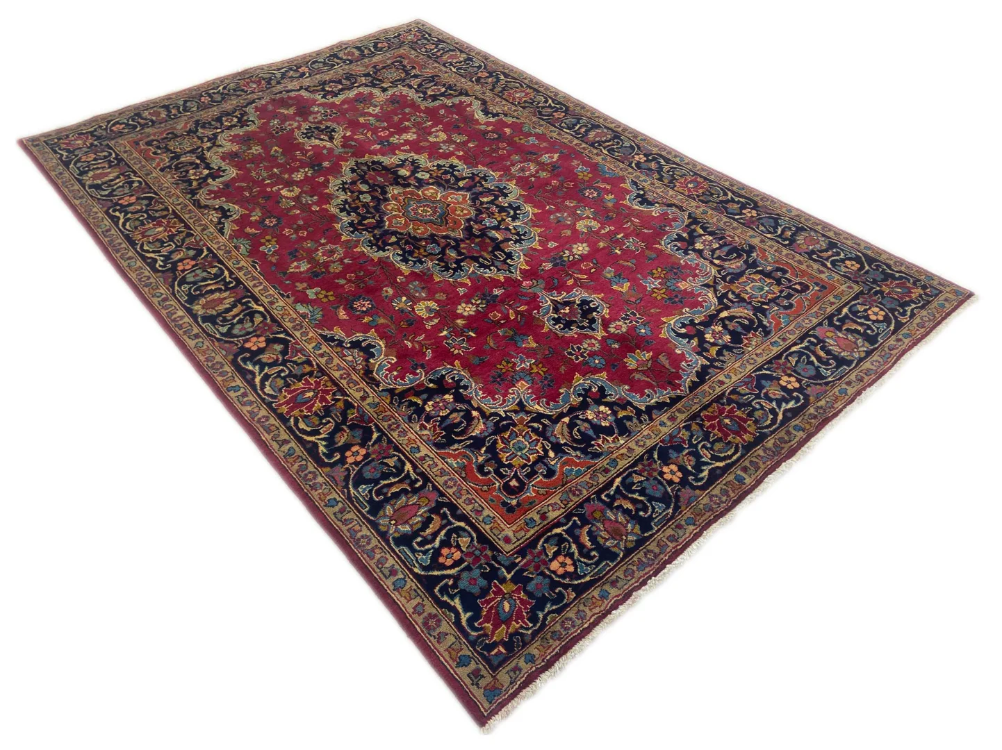 maschhad-orientteppich-297x198-cm-250000-knoten-florales-muster-handgeknupft-2 Perserteppich Maschhad 297 x 198 cm handgeknüpft