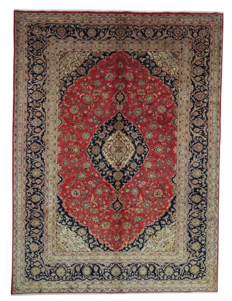 Perserteppich Keshan 286 x 212 cm Wolle handgeknüpft