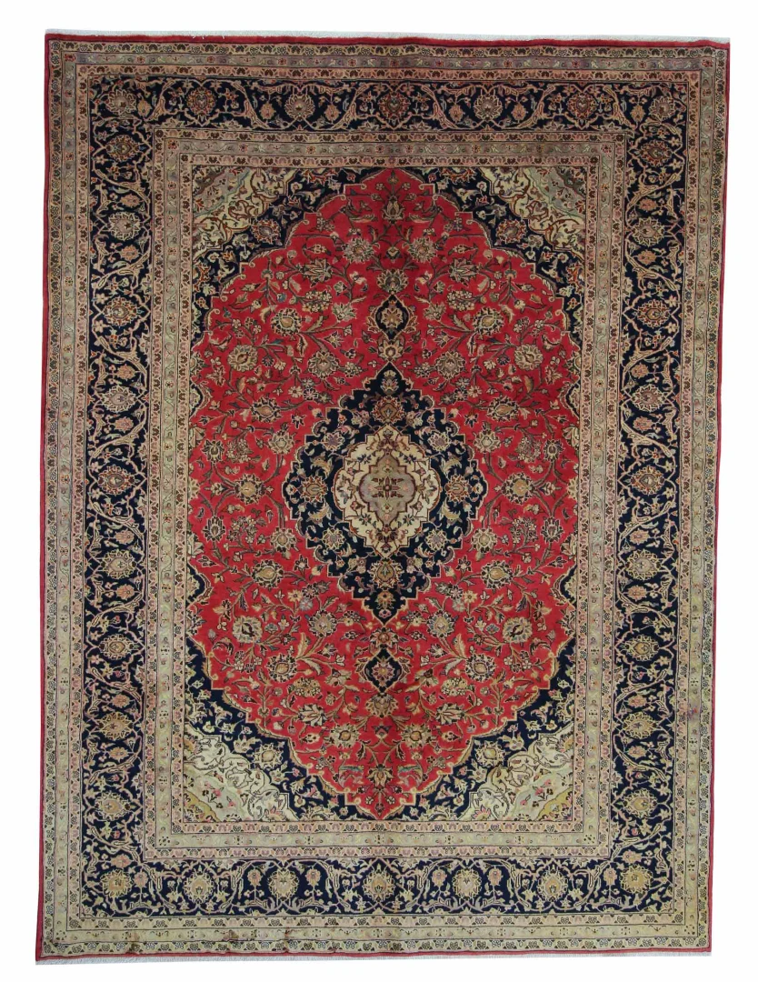 Perserteppich Keshan 286 x 212 cm Wolle handgeknüpft