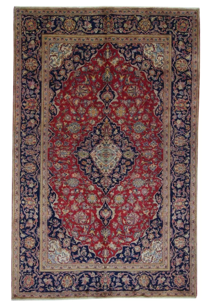 Perserteppich Keshan 297 x 190 cm Schafwolle handgeknüpft