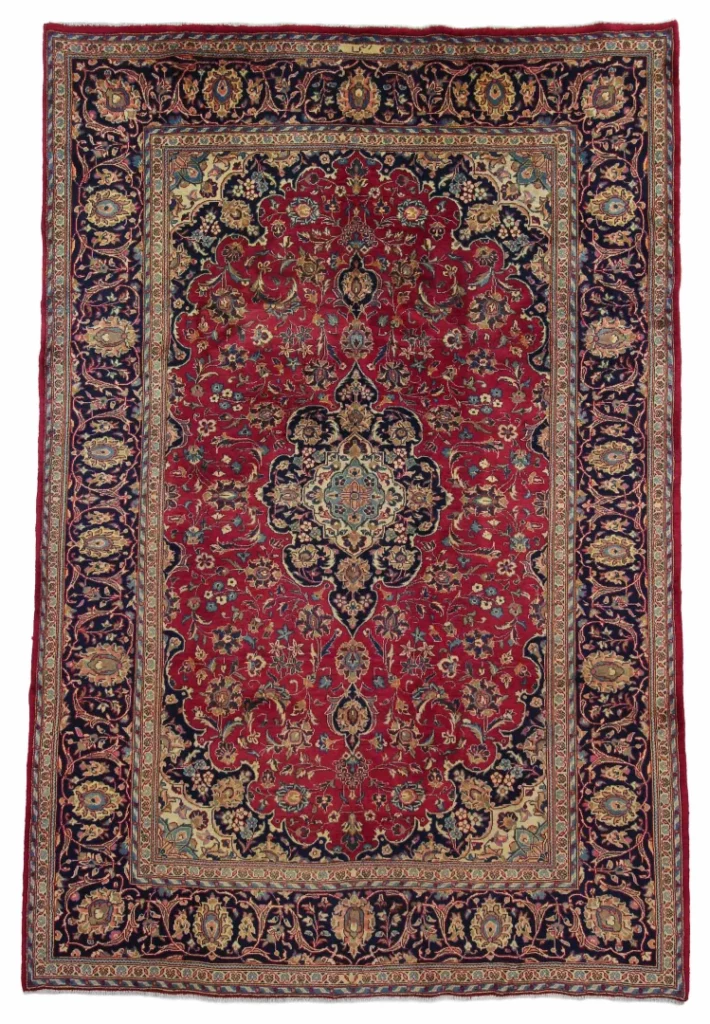 Perserteppich Keshan 297 x 199 cm Schafwolle handgeknüpft
