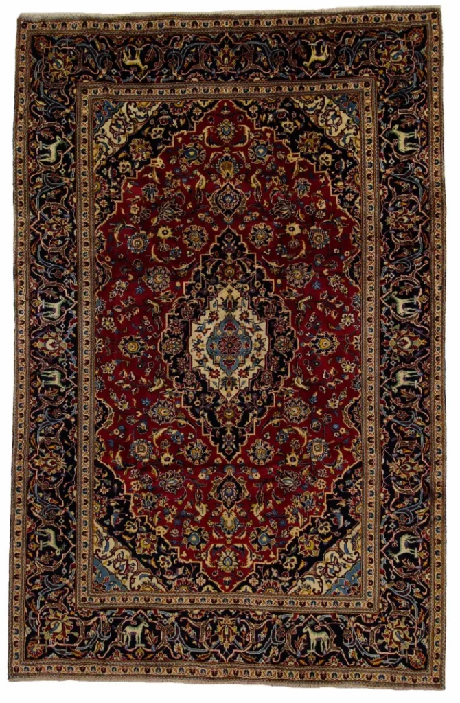 Perserteppich Keshan 298 x 193 cm Wolle handgeknüpft
