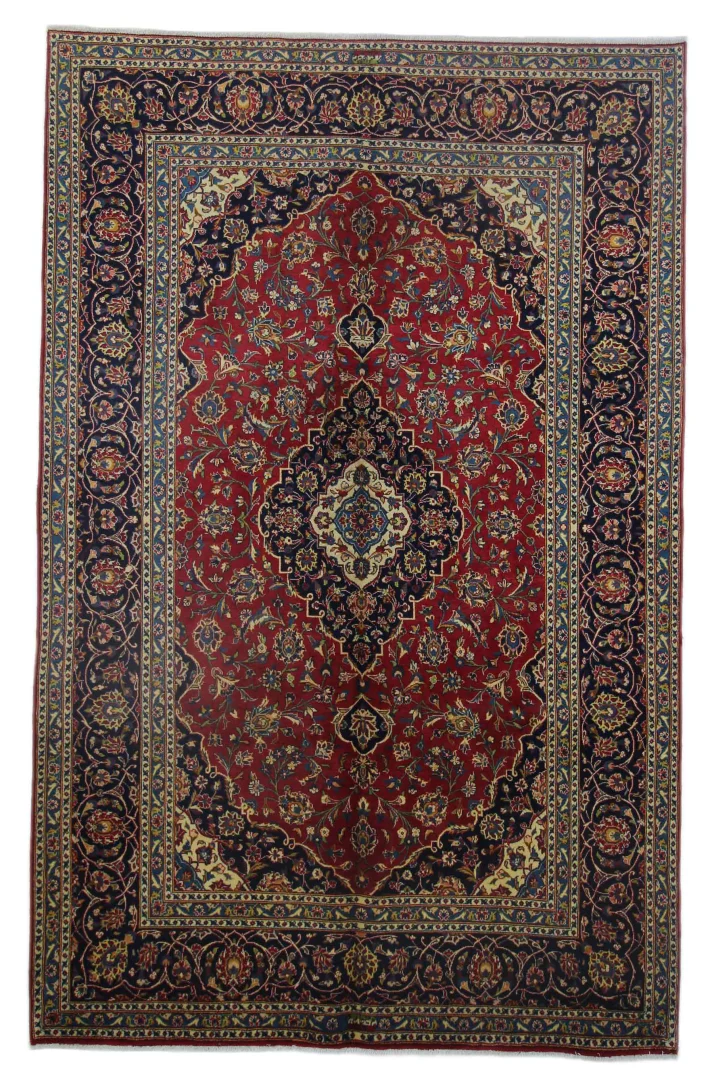 Perserteppich Keshan 303 x 195 cm Wolle handgeknüpft