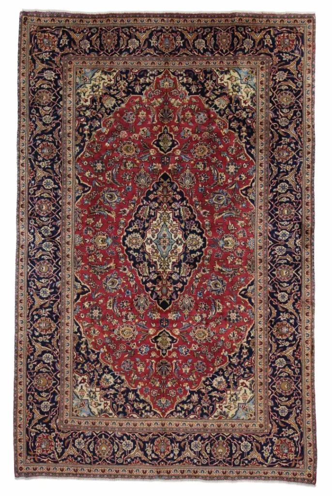Perserteppich Keshan 305 x 195 cm Wolle handgeknüpft