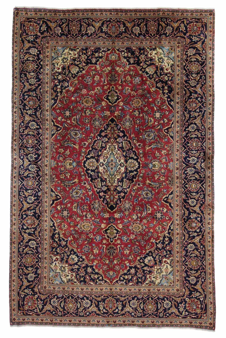 Perserteppich Keshan 305 x 195 cm Wolle handgeknüpft
