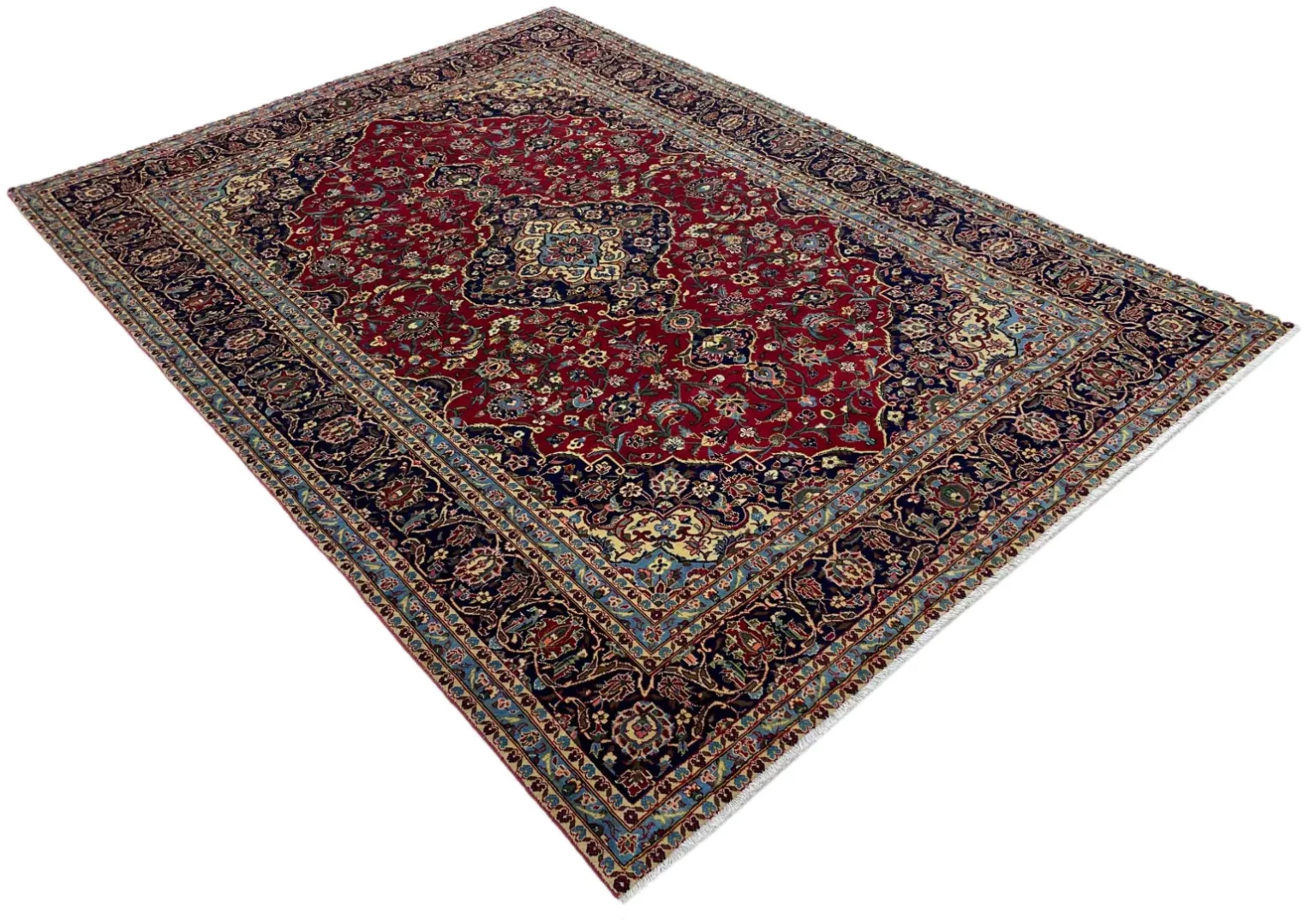 Perserteppich Keshan 282 x 202 cm Wolle handgeknüpft