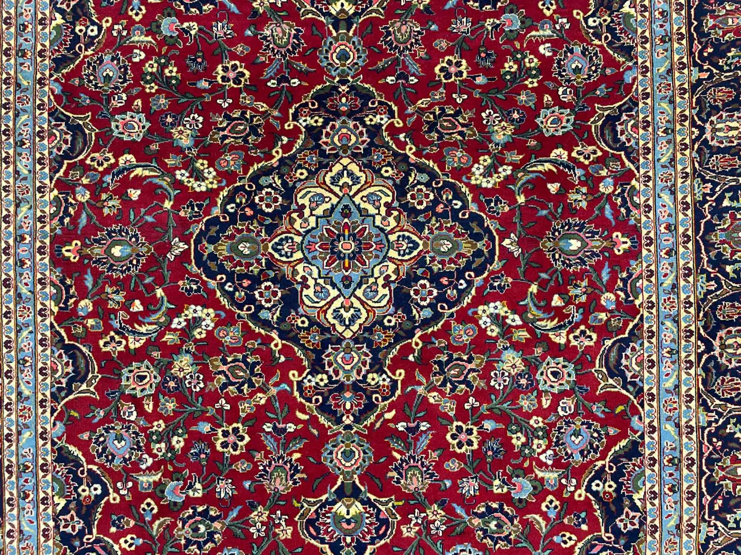 Perserteppich Keshan 282 x 202 cm Wolle handgeknüpft
