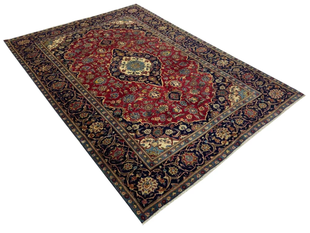 Perserteppich Keshan 273 x 195 cm Wolle handgeknüpft
