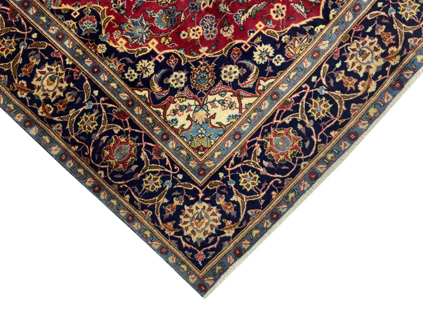 Perserteppich Keshan 273 x 195 cm Wolle handgeknüpft
