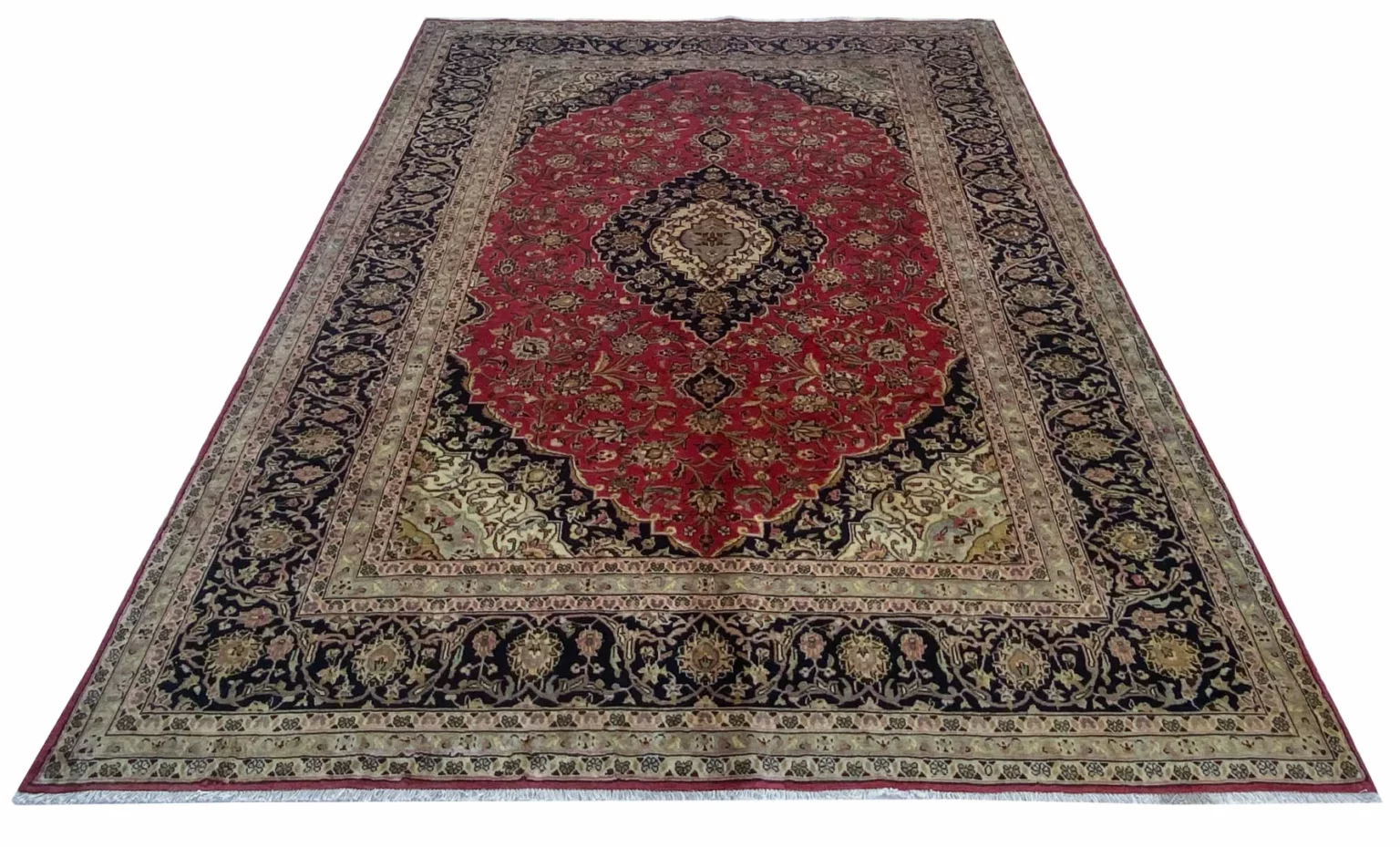 Perserteppich Keshan 286 x 212 cm Wolle handgeknüpft