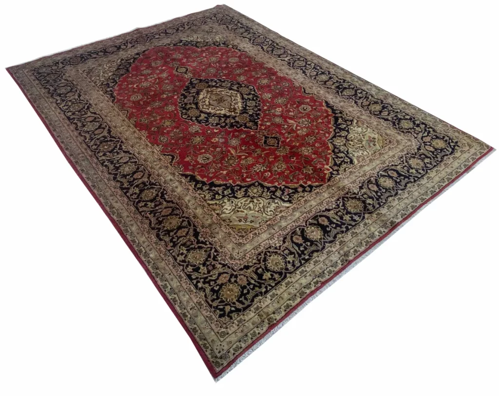 Perserteppich Keshan 286 x 212 cm Wolle handgeknüpft
