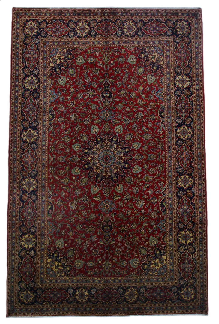 Perserteppich Keshan 310 x 198 cm Wolle handgeknüpft
