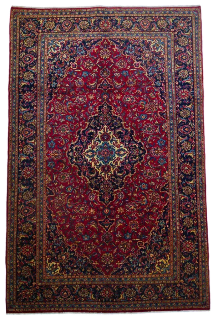 Perserteppich Keshan 313 x 205 cm Wolle handgeknüpft