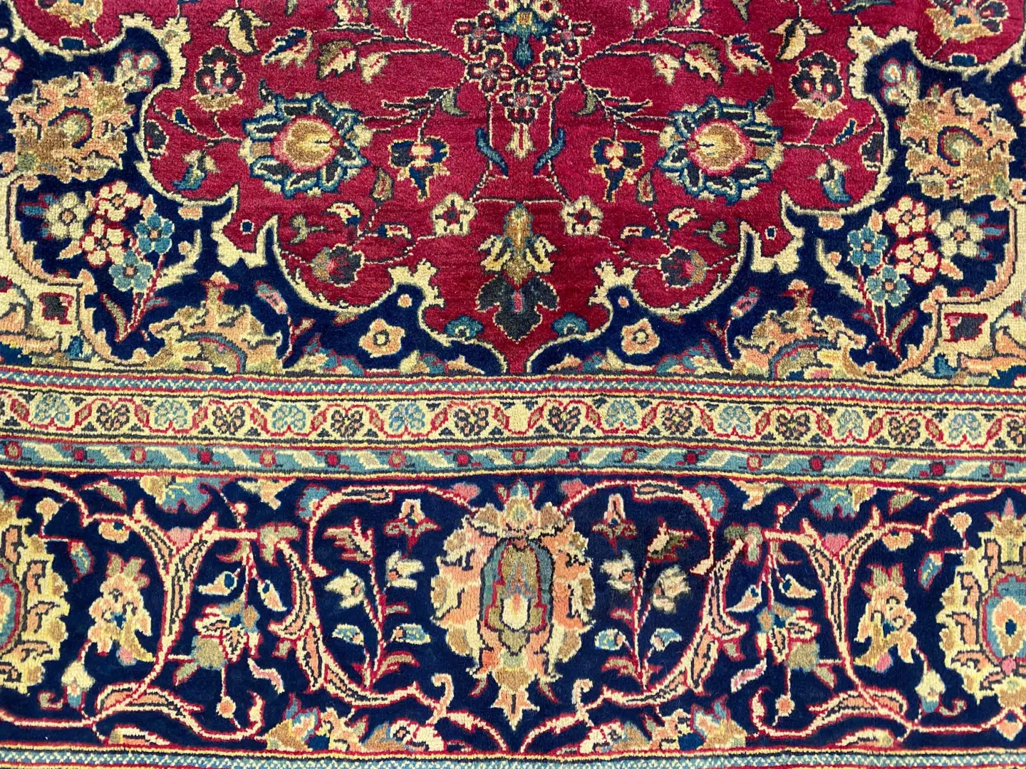 Perserteppich Keshan 297 x 199 cm Schafwolle handgeknüpft