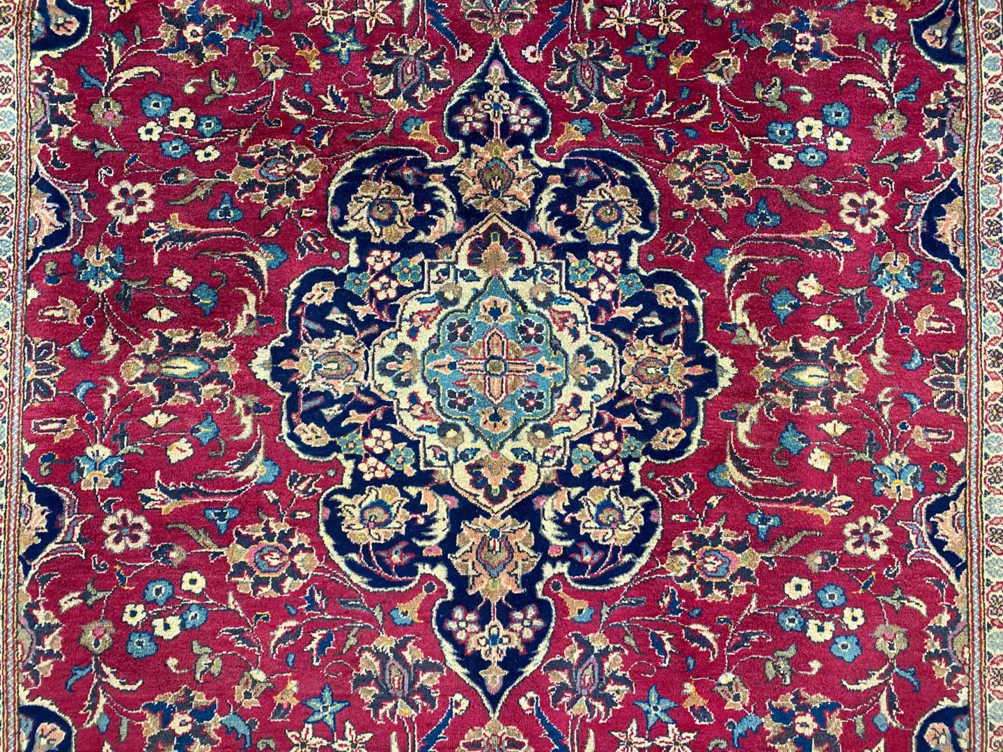 Perserteppich Keshan 297 x 199 cm Schafwolle handgeknüpft