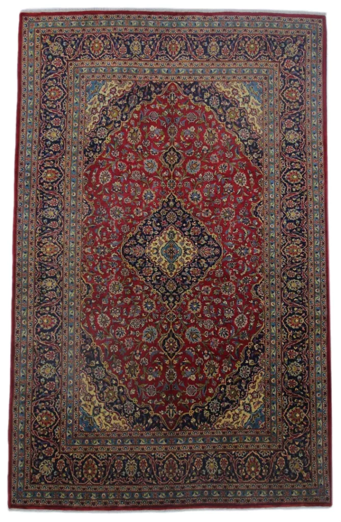 Perserteppich Keshan 314 x 202 cm Wolle handgeknüpft