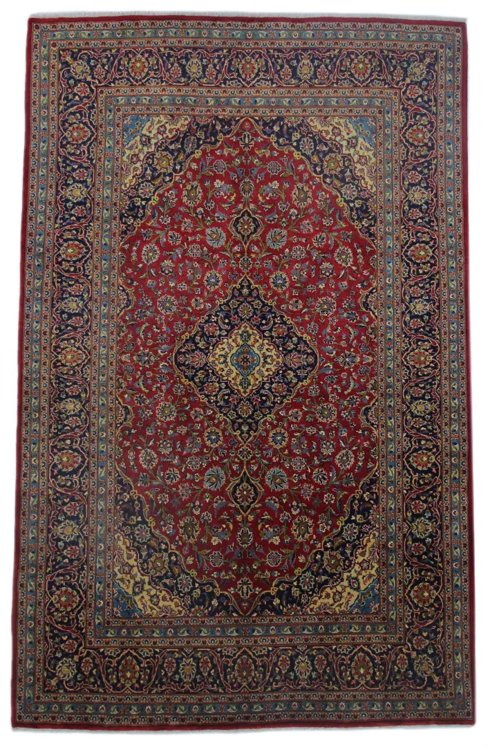 Perserteppich Keshan 314 x 202 cm Wolle handgeknüpft