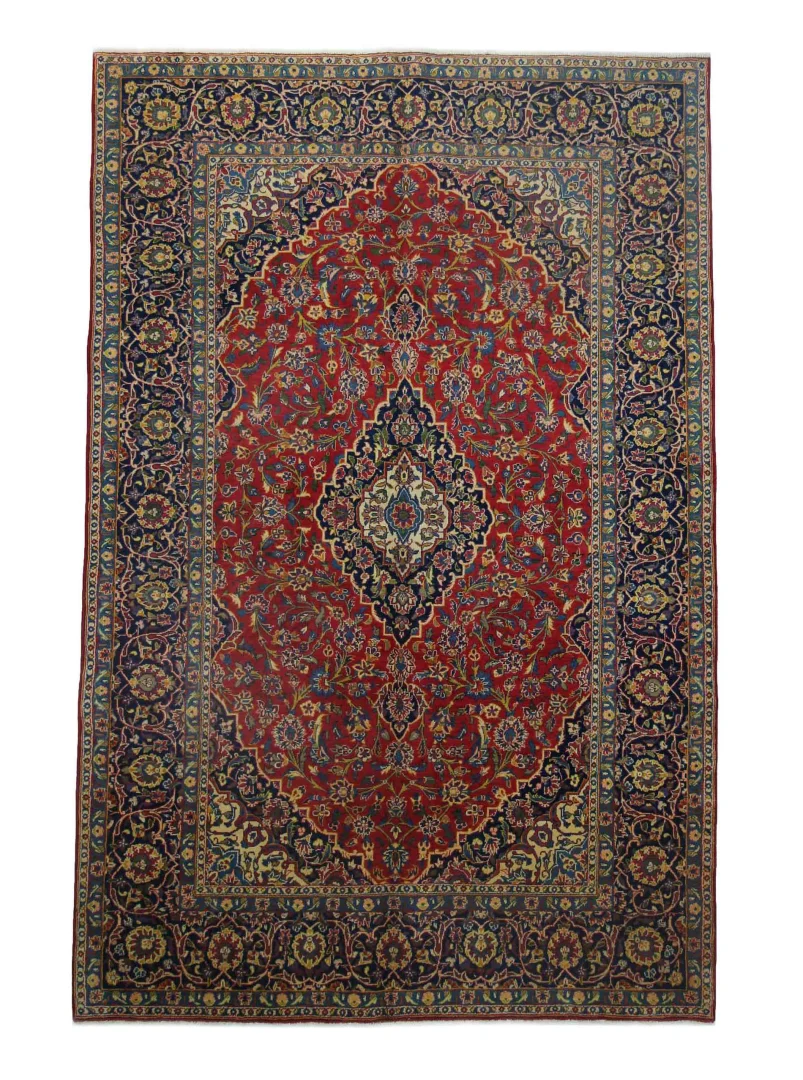 Perserteppich Keshan 315 x 206 cm Schafwolle handgeknüpft