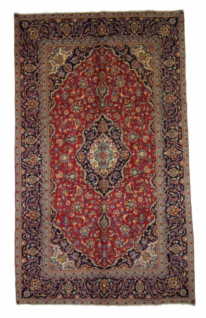 Perserteppich Keshan 315 x 188 cm Schafwolle handgeknüpft