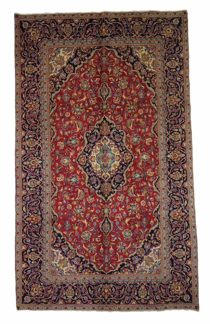 Perserteppich Keshan 315 x 188 cm Schafwolle handgeknüpft