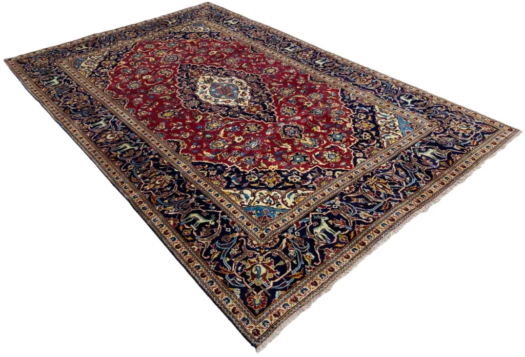 Perserteppich Keshan 298 x 193 cm Wolle handgeknüpft