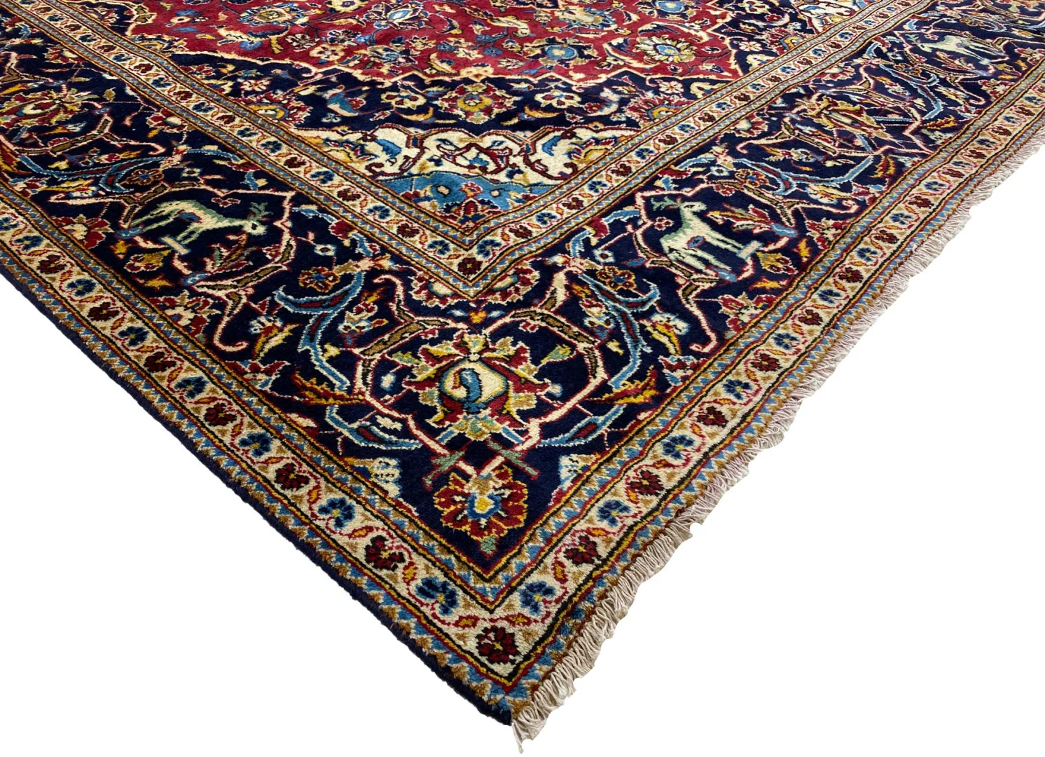 Perserteppich Keshan 298 x 193 cm Wolle handgeknüpft