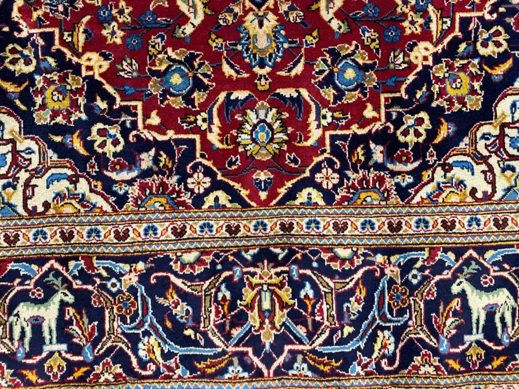 Perserteppich Keshan 298 x 193 cm Wolle handgeknüpft
