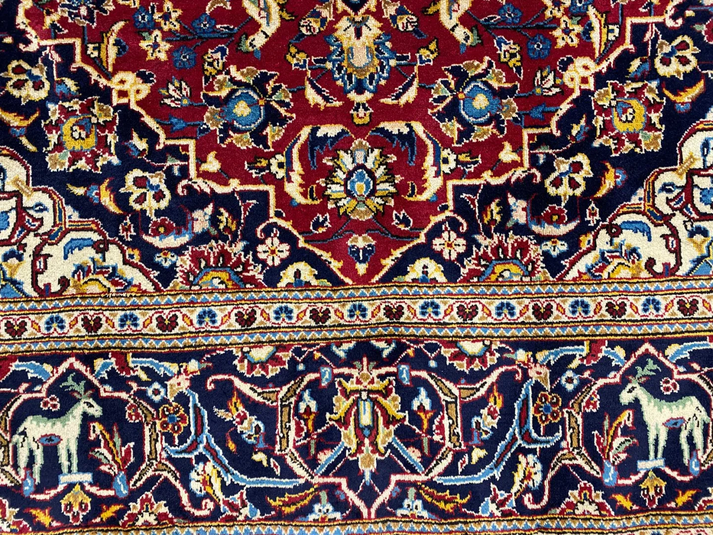 Perserteppich Keshan 298 x 193 cm Wolle handgeknüpft