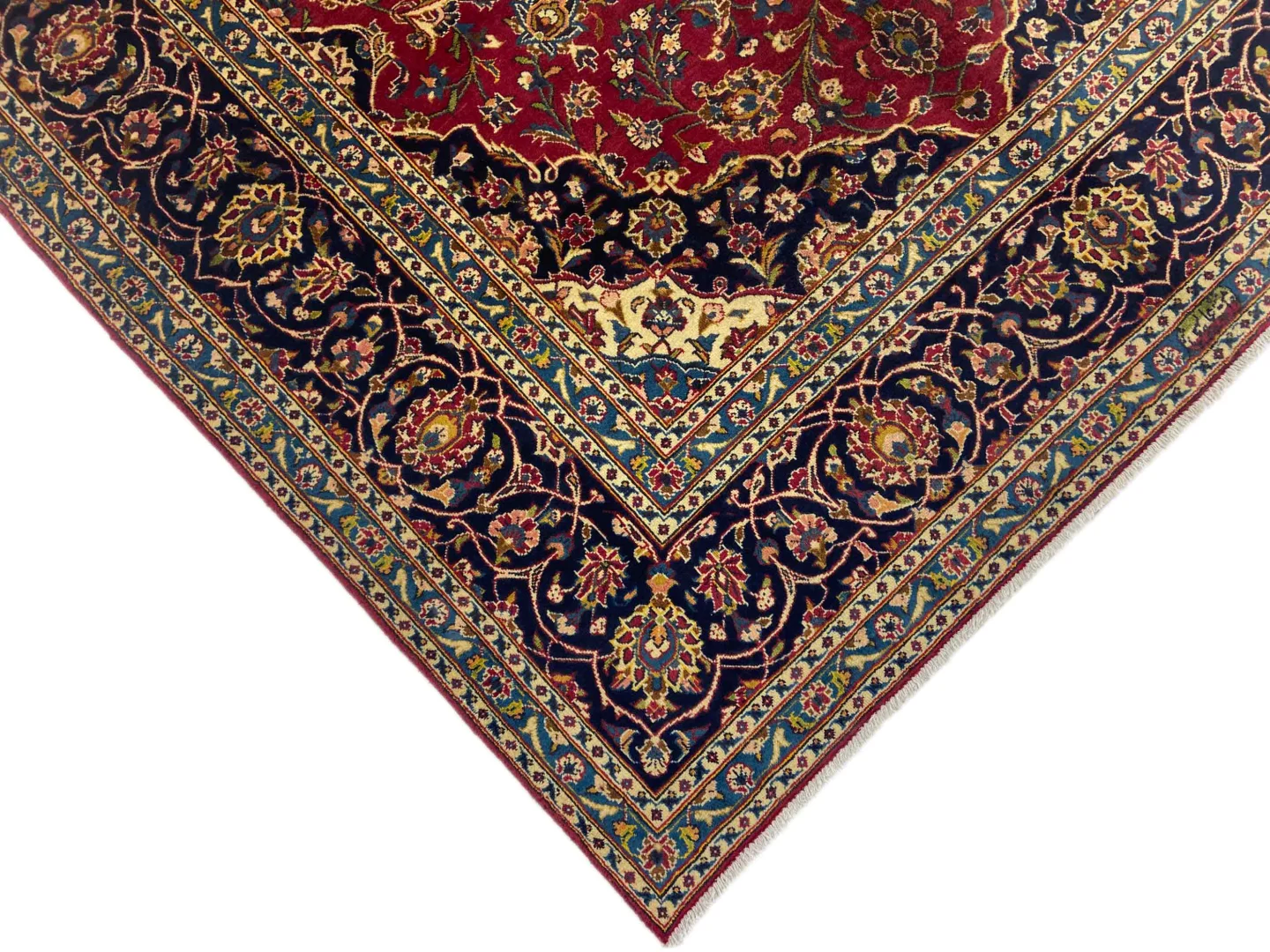 Perserteppich Keshan 303 x 195 cm Wolle handgeknüpft